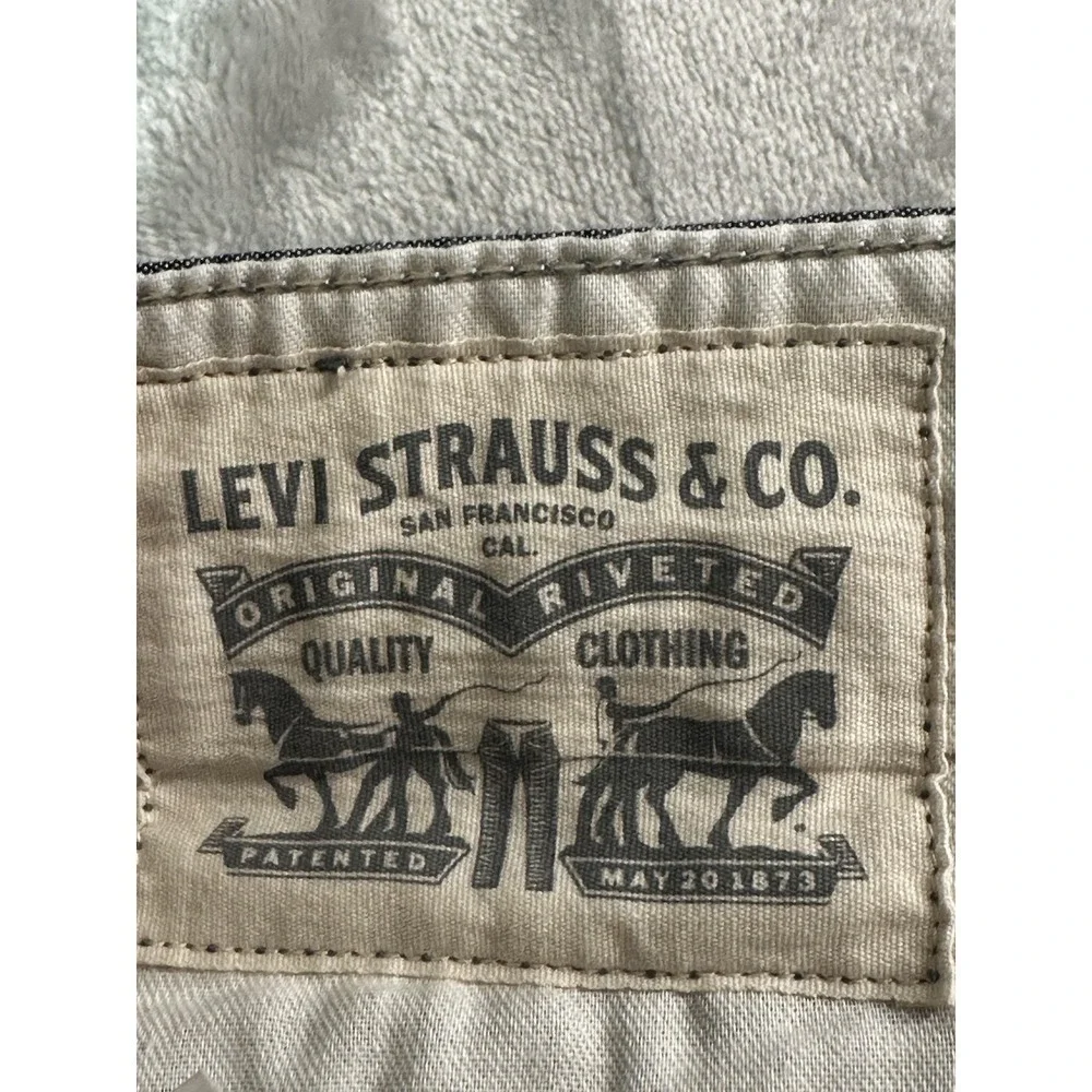 Levis Pants Mens 36x32 Gray Jogger‎ Cuffed Casual Chino 100% Cotton